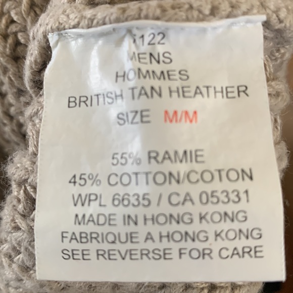 Woolrich men’s Zipped collar sweater virgin wool british tan heather medium - Picture 8 of 8